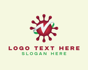 Virus Disease Letter V Logo