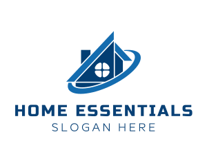 Blue Home Builder logo design