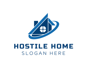 Blue Home Builder logo design