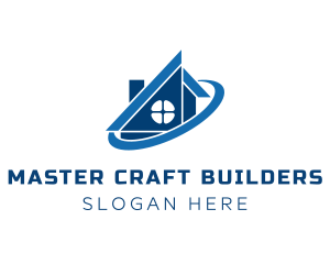 Blue Home Builder logo design