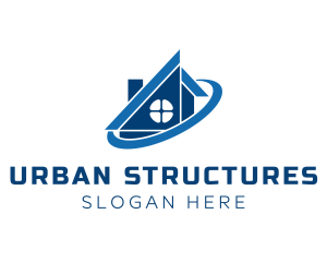 Blue Home Builder logo design