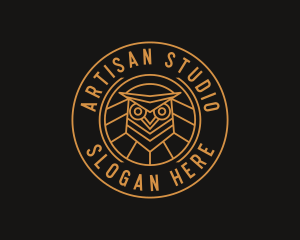 Owl Bird Crest logo design