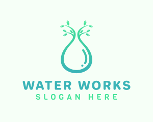 Eco Water Beverage logo design