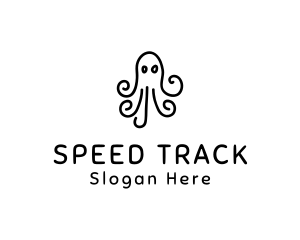 Octopus Sketch Drawing logo