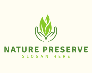 Eco Plant Hands logo design