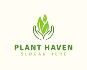 Eco Plant Hands logo design