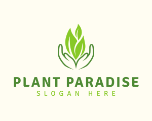 Eco Plant Hands logo design