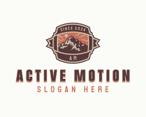 Hiking Mountain Summit  logo design