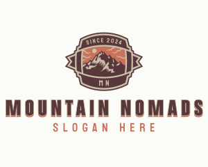 Hiking Mountain Summit  logo design