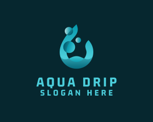 Aqua Water Droplet logo design