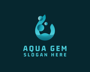 Aqua Water Droplet logo design