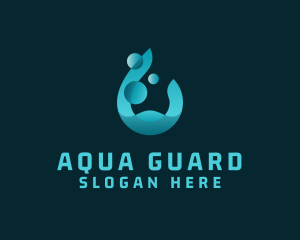 Aqua Water Droplet logo design