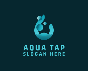 Aqua Water Droplet logo design