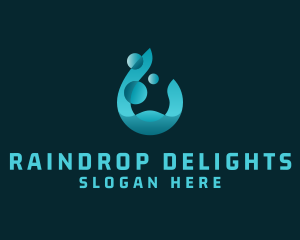 Aqua Water Droplet logo design