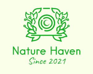 Green Nature Camera logo design