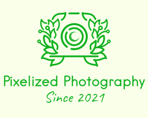 Green Nature Camera logo design