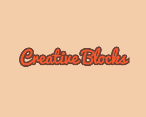 Retro Cursive Text logo design