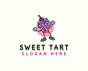 Sweet Cupcake Cartoon logo design