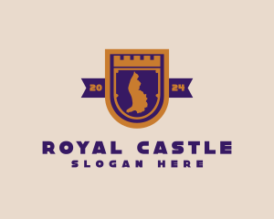 Liechtenstein Map Castle logo design