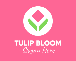 Simple Tulip Flower logo design