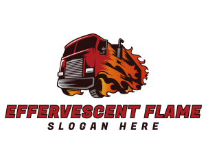 Flaming Fast Truck logo design