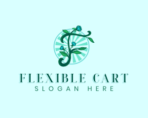 Floral Gardening Letter F logo design