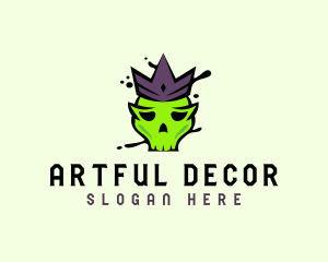 Skull Crown Graffiti  logo design