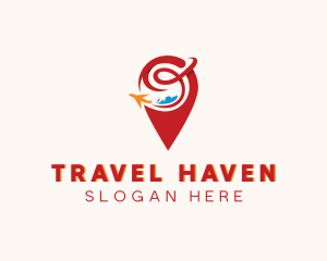 Airplane Travel Destination logo