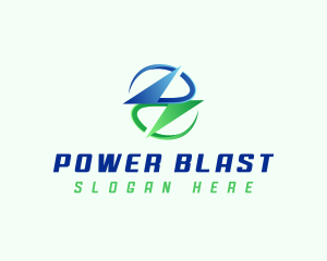 Lightning Electricity Power logo design