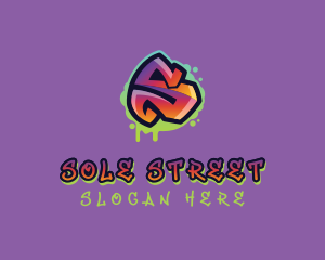 Modern Street Art Letter S  logo design