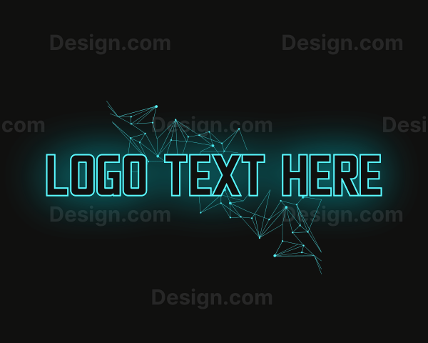 Futuristic Neon Tech Logo