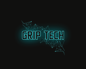 Futuristic Neon Tech logo design