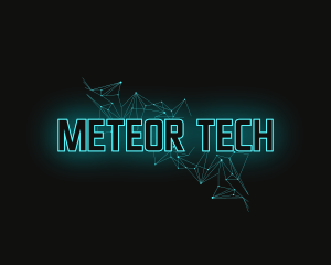 Futuristic Neon Tech logo design