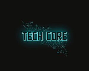 Futuristic Neon Tech logo design