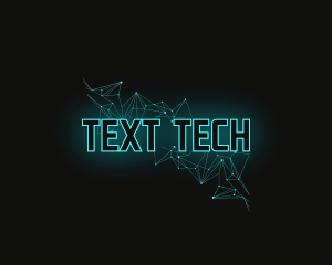 Futuristic Neon Tech logo design