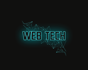 Futuristic Neon Tech logo design