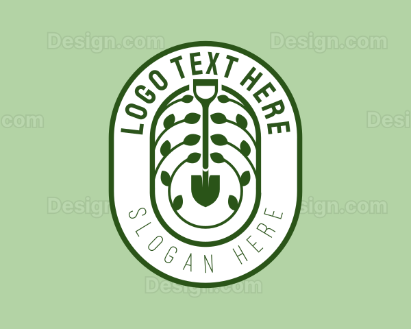 Garden Botanical Shovel Logo