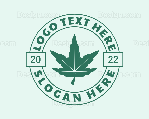 Organic Cannabis Herb Logo