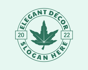 Organic Cannabis Herb Logo