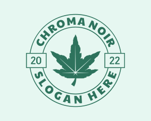 Organic Cannabis Herb logo design