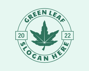 Organic Cannabis Herb logo design