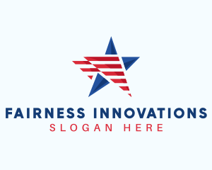 Star Flag America logo design