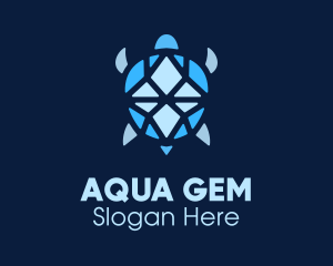 Blue Gem Turtle logo design