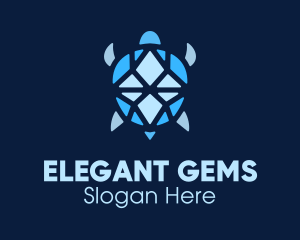 Blue Gem Turtle logo design