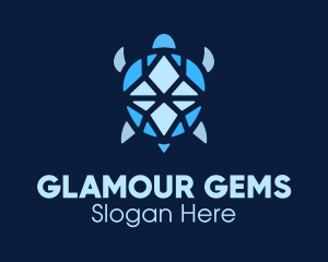 Blue Gem Turtle logo design