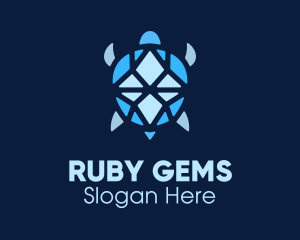 Blue Gem Turtle logo design