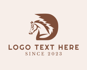 Wild Horse Letter D logo