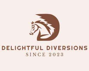 Wild Horse Letter D logo design