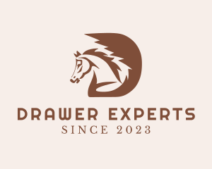 Wild Horse Letter D logo design