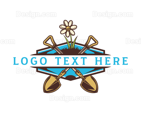 Shovel Gardening Landscape Logo